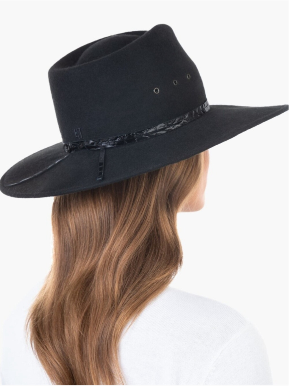 Eric Javits | Jade Wool Fedora Hat In Black - Picture 14 of 15